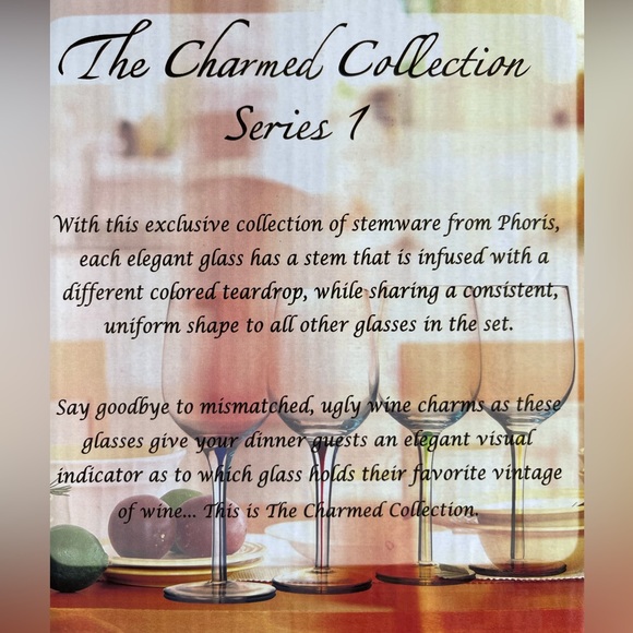 RARE! Exclusive wine glass stemware collection set NIB - Picture 6 of 6